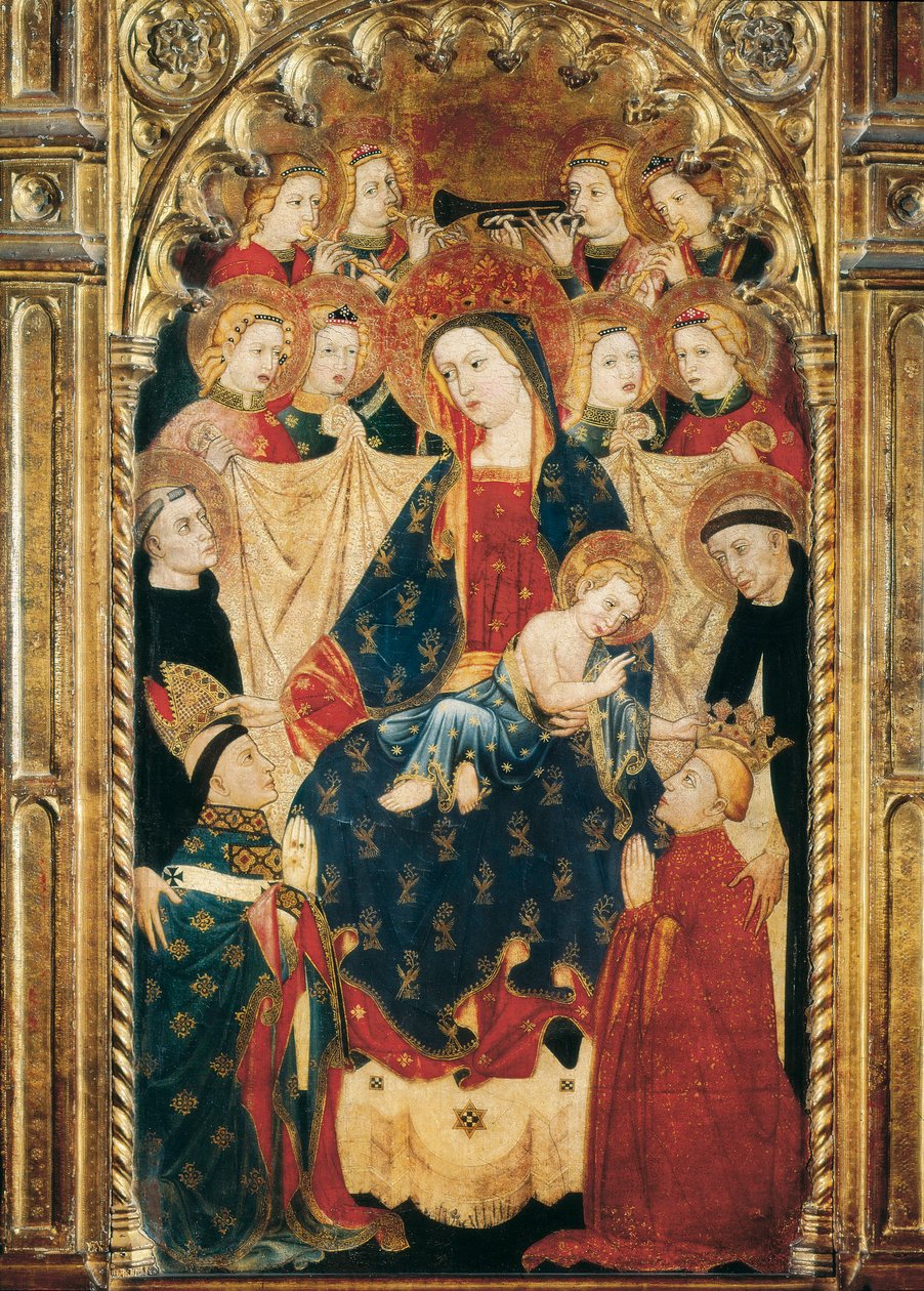Altartavla av jungfrun av ärkebiskop Don Sancho Rojas (14-1400-talet) Detalj. av Master of Archbishop Don Sancho Rojas
