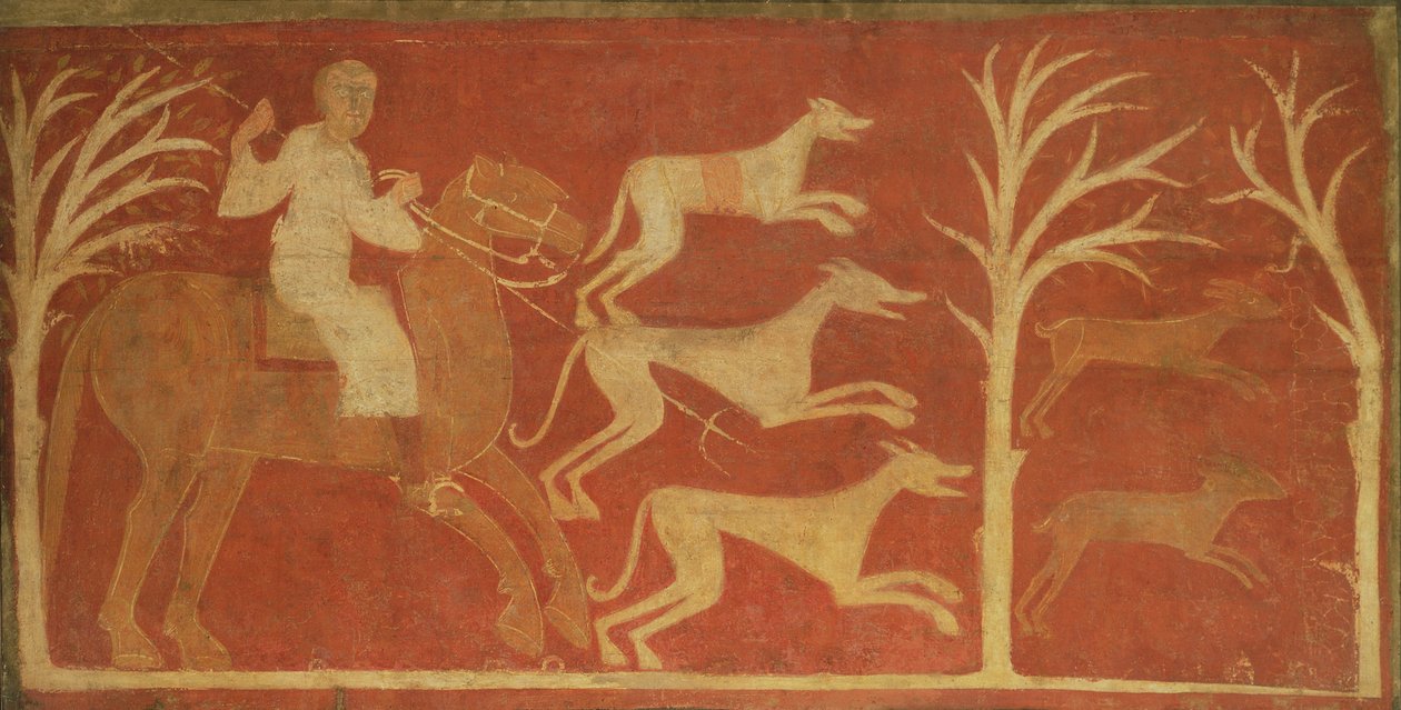 A Huntsman (fresk överförd till canvas) av Master of Berlanga