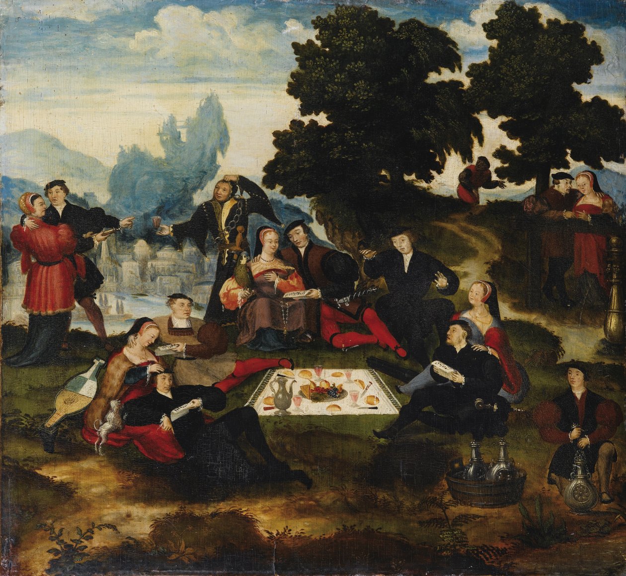 Lunchen på gräset, ca 1535-1540 av Master of Brunswick,
