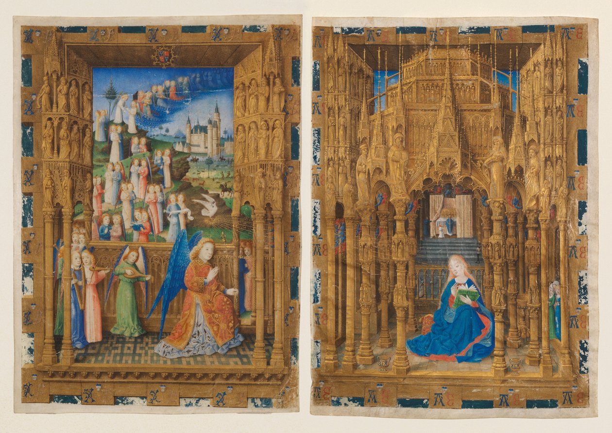 Bebådelsen från Karl av Frankrikes timmar av Master of Charles of France