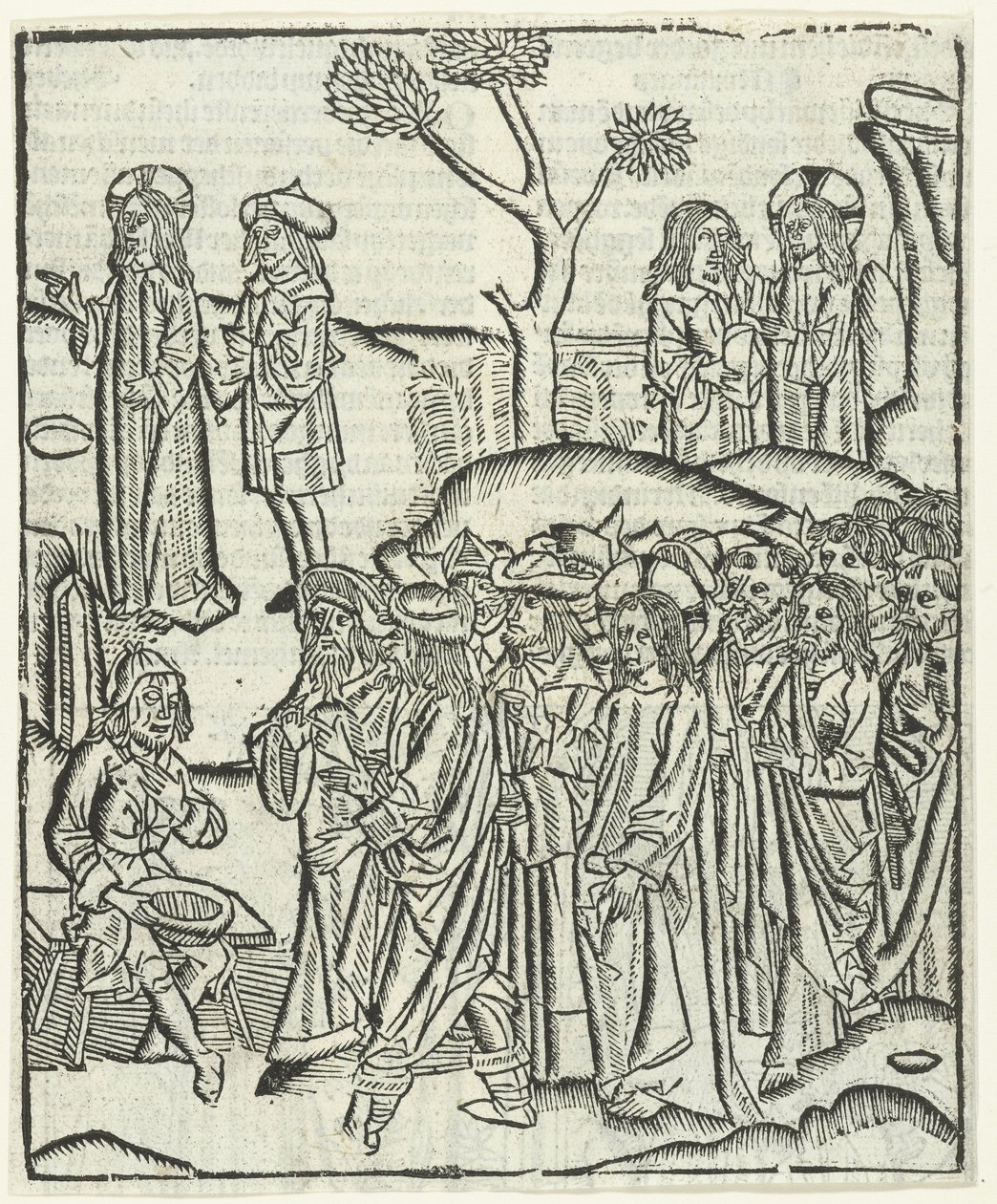 Kristus botar den blinde Bartimeus av Master of Delft (attributed to)