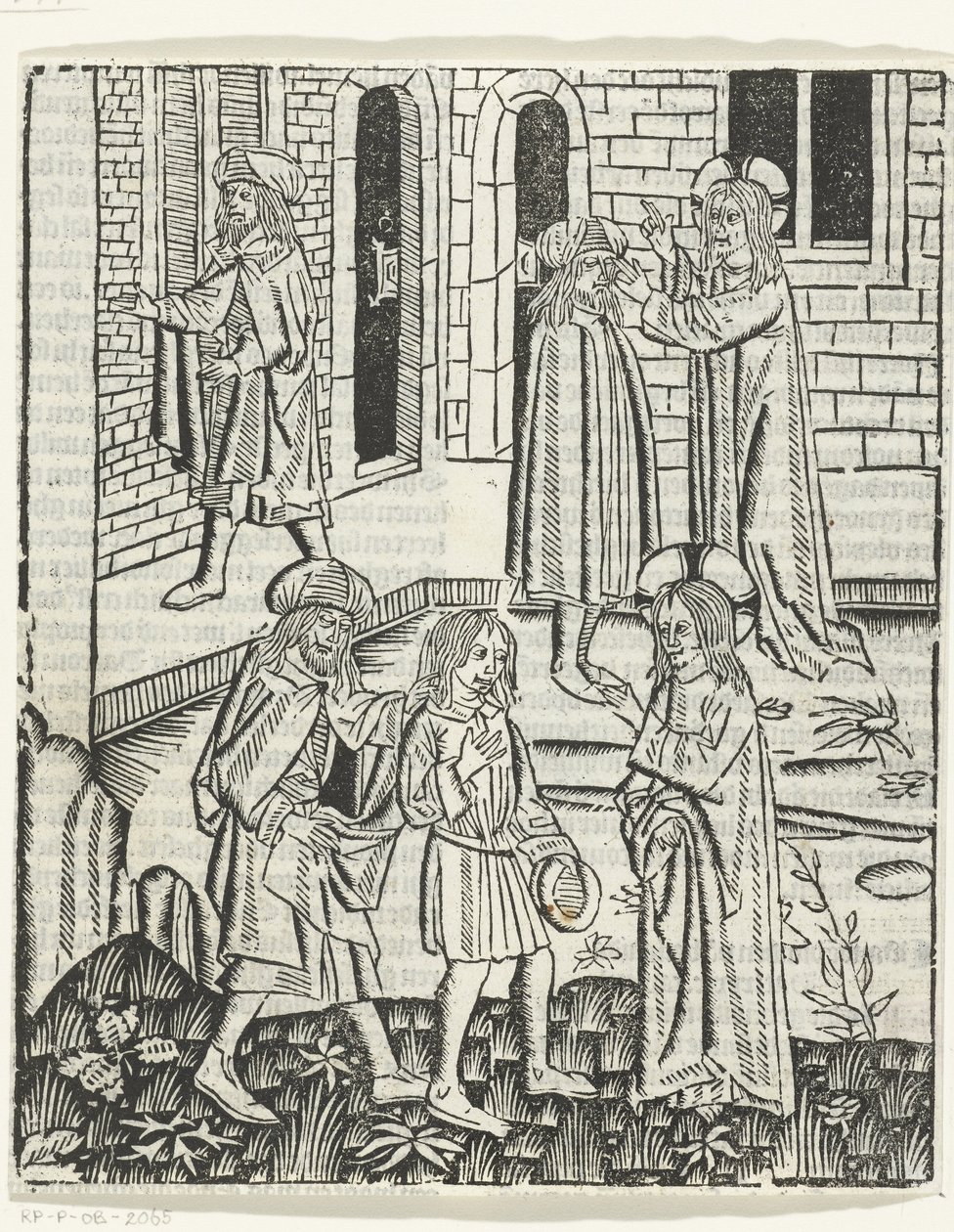 Kristus botar den blinde mannen i Bethesda av Master of Delft (attributed to)