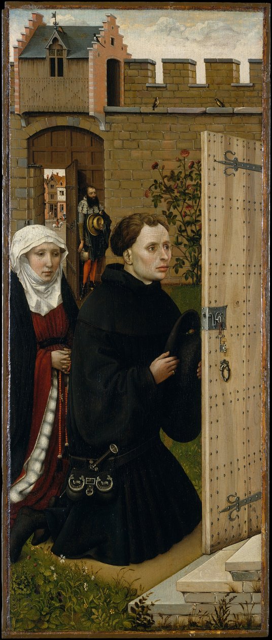 Bebådelsetriptyk (Merode altartavla), c.1427-32 (olja på ek) av Master of Flémalle