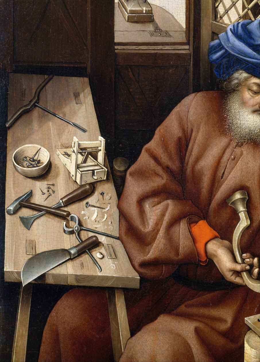 Bebådelsetriptyk (Merode altartavla), c.1427-32 (olja på ek) av Master of Flémalle
