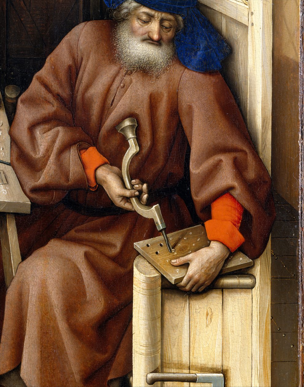 Bebådelsetriptyk (Merode altartavla), c.1427-32 (olja på ek) av Master of Flémalle