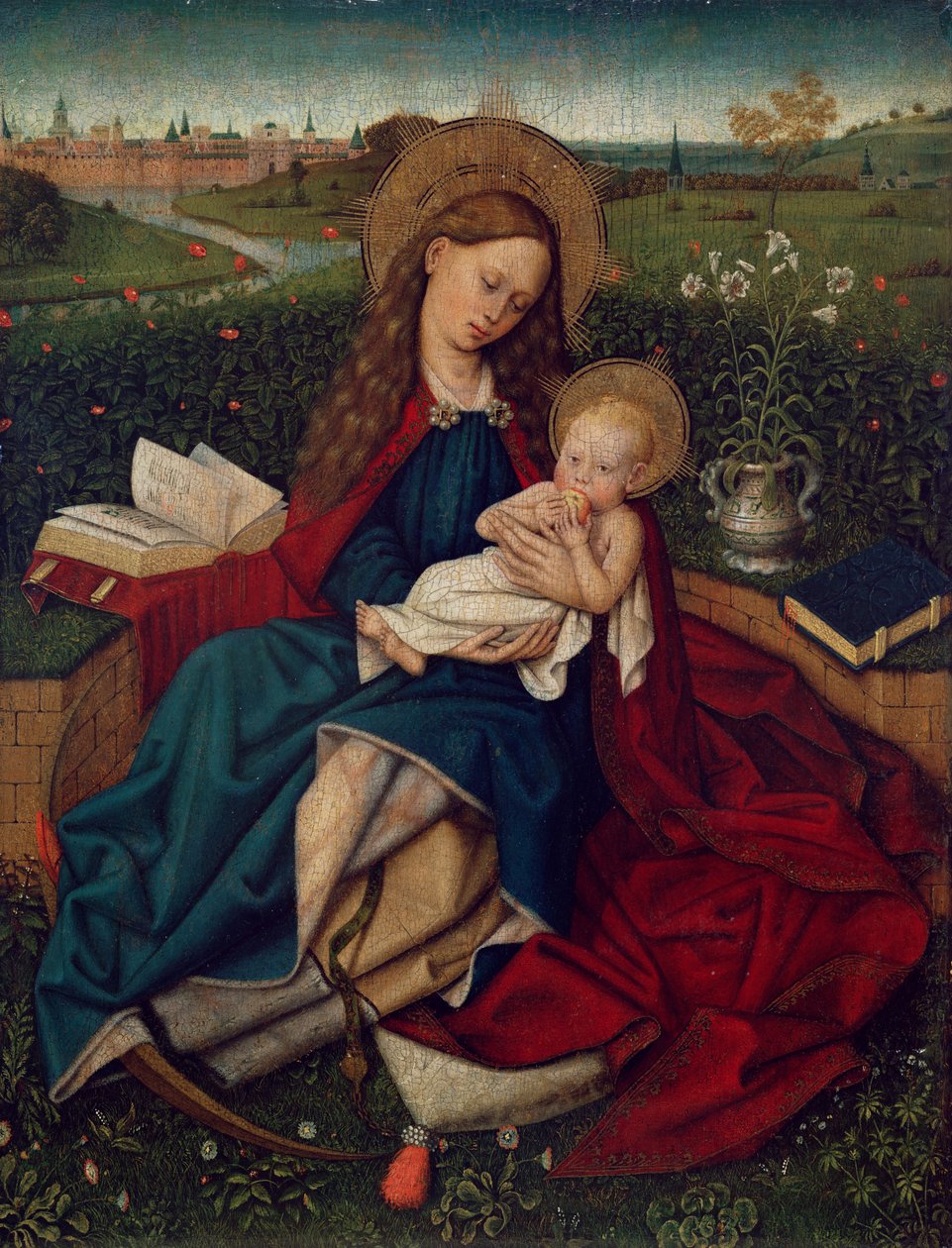 Ödmjukhetens Madonna, ca 1450-70 av Master of Flémalle
