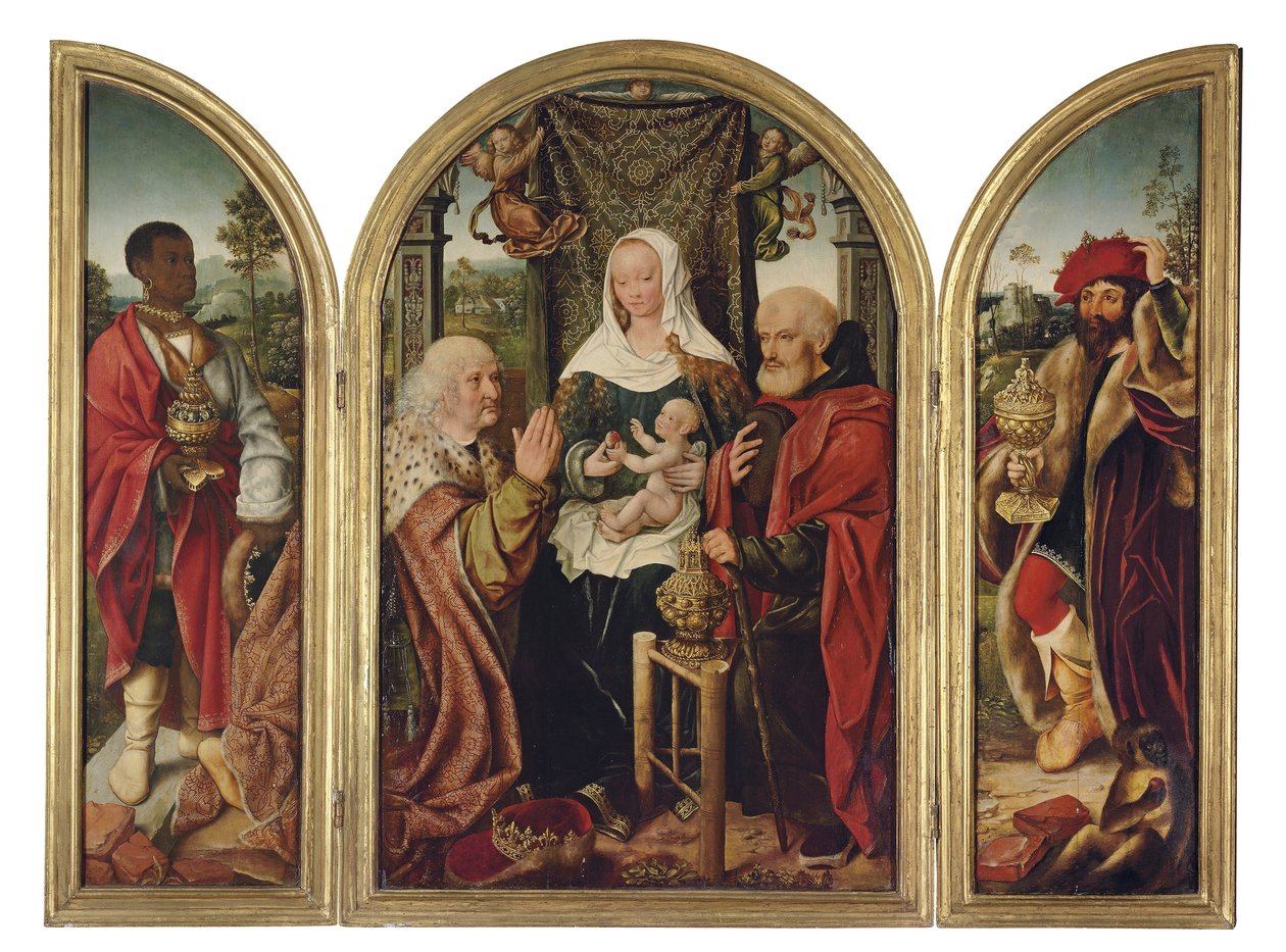 Tillbedjan av Magi av Master of Frankfurt