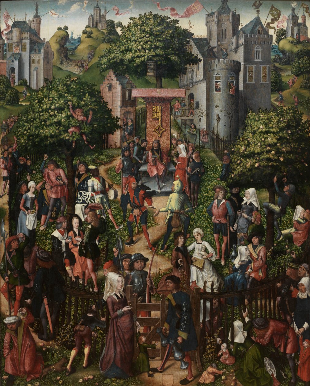Festival of the Archers (olja på panel) av Master of Frankfurt