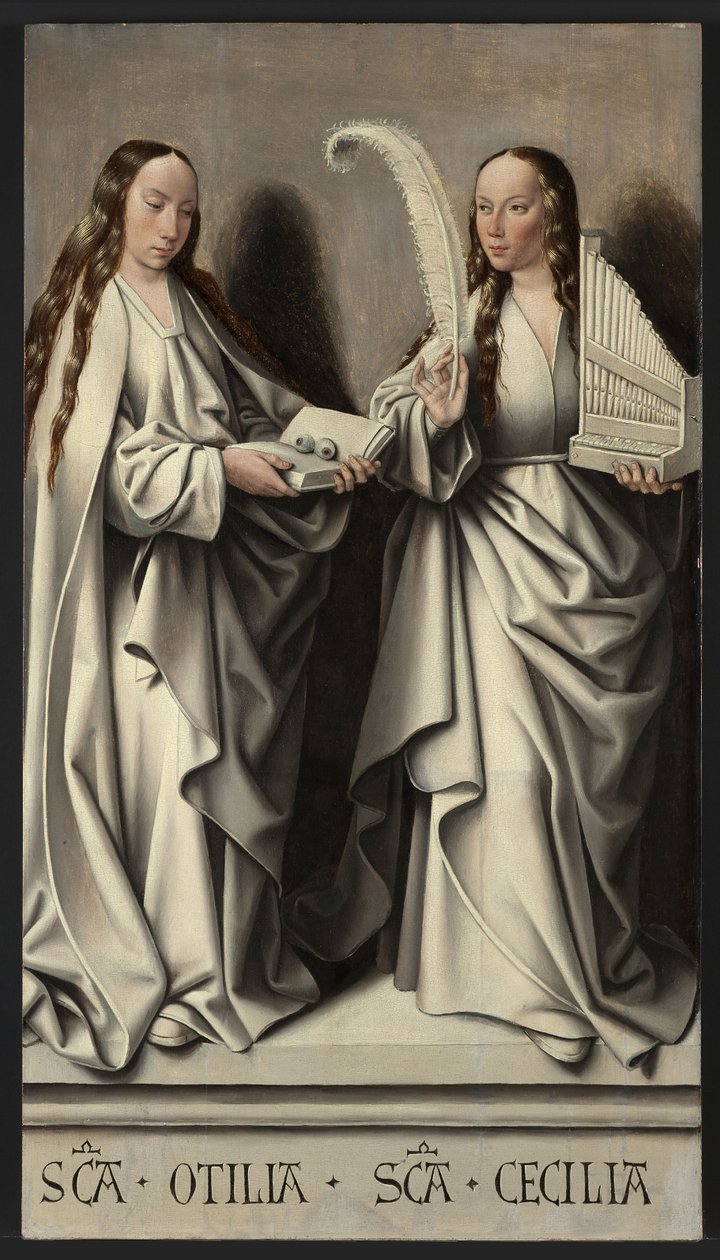 Saints Ottilia and Cecilia Panel of the St Anne Altarpiece, ca 1503-1506 av Master of Frankfurt