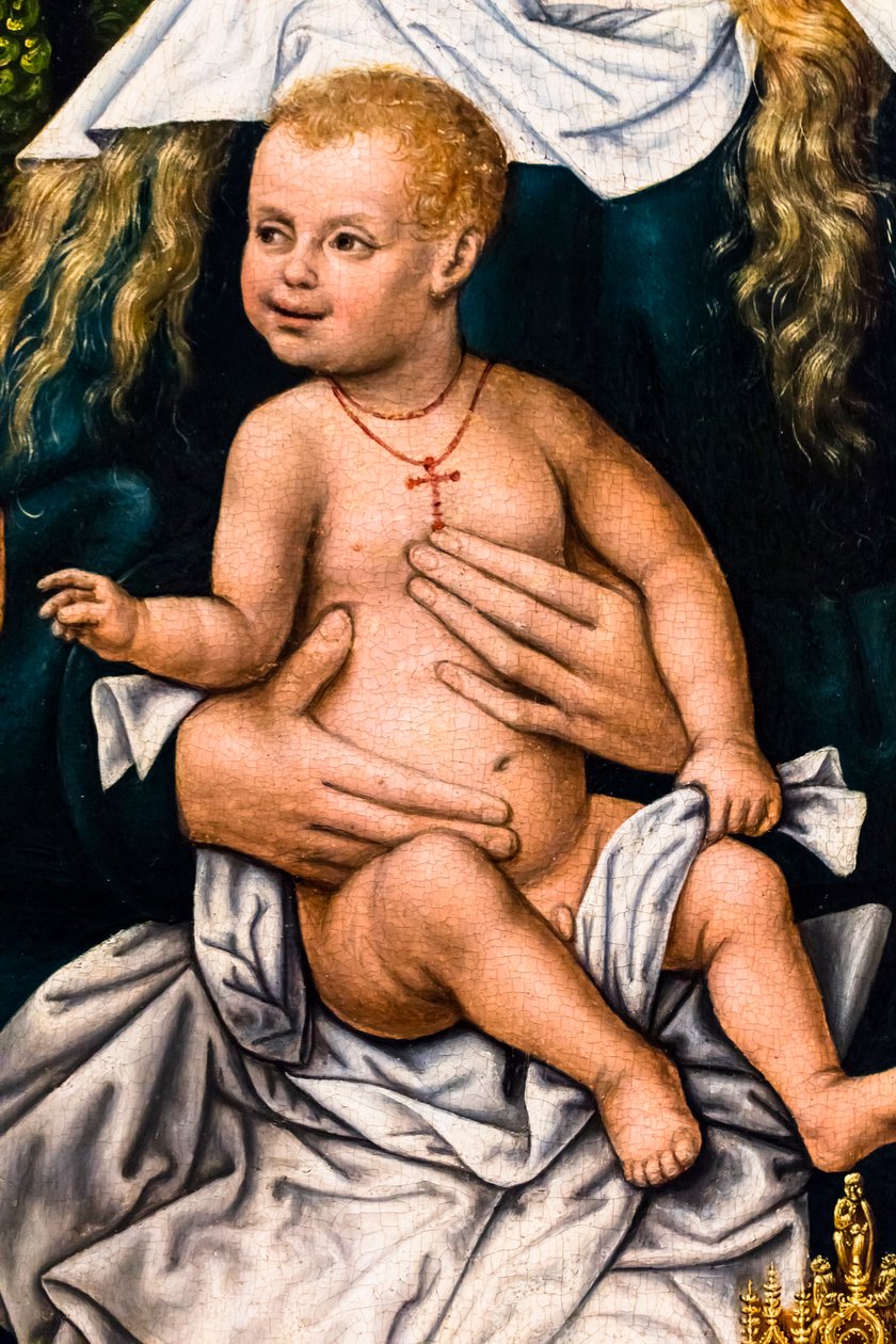 Magikernas tillbedjan, ca 1510 (Tempera och olja på trä (ek)) av Master of Frankfurt