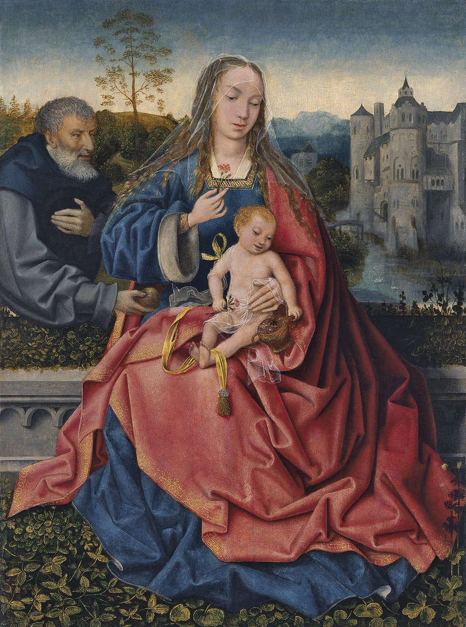 Den heliga familjen av Master of Frankfurt