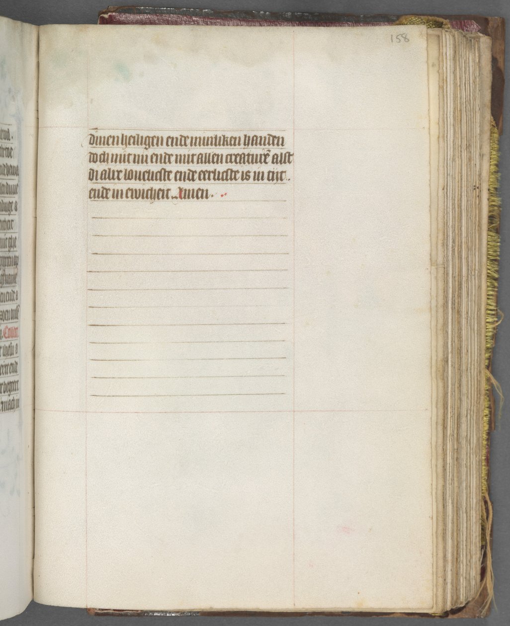 Tidsbok Användning av Utrecht: fol. 158r, Text, ca. 1460-1465. av Master of Gijsbrecht van Brederode