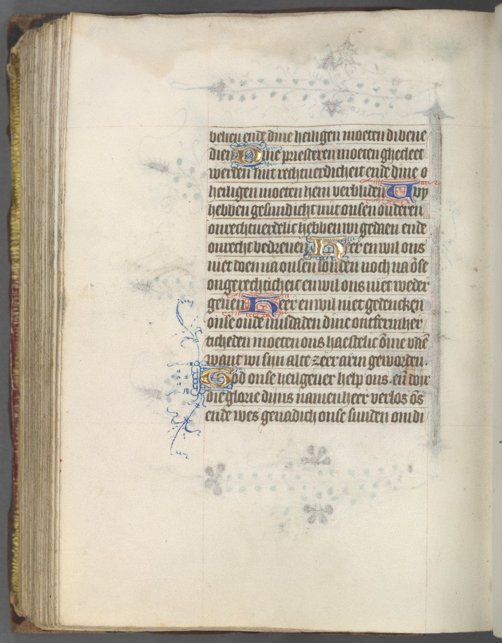 Tidsbok Användning av Utrecht: fol. 174v, Text, ca. 1460-1465. av Master of Gijsbrecht van Brederode