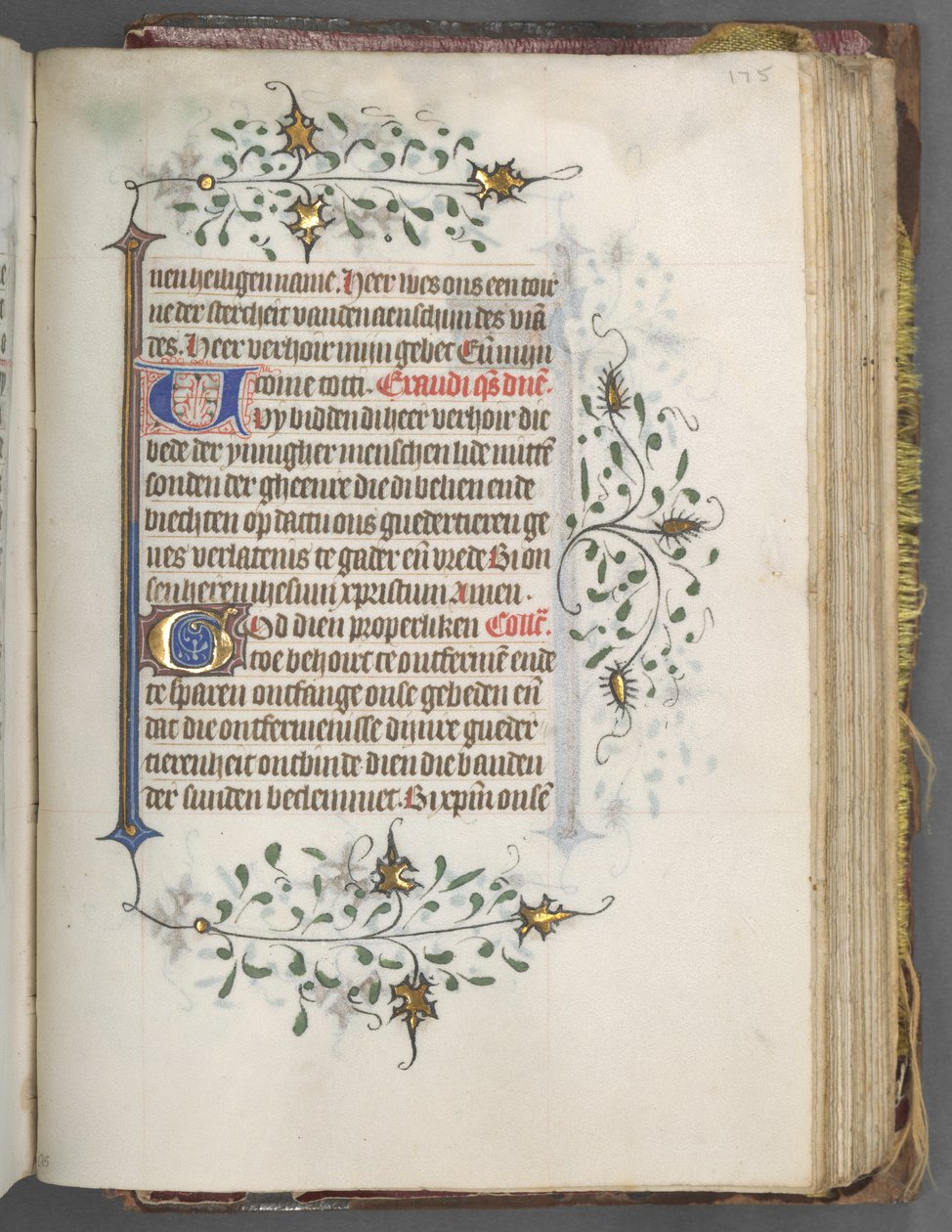 Tidsbok Användning av Utrecht: fol. 175r, Text, ca. 1460-1465. av Master of Gijsbrecht van Brederode