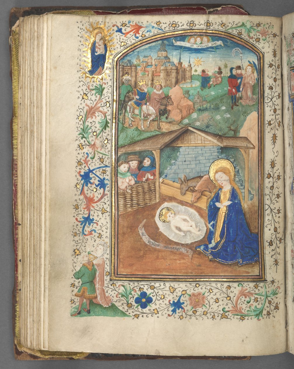 Tidsbok Användning av Utrecht: fol. 62v, Födelsekyrkan, ca. 1460-1465. av Master of Gijsbrecht van Brederode