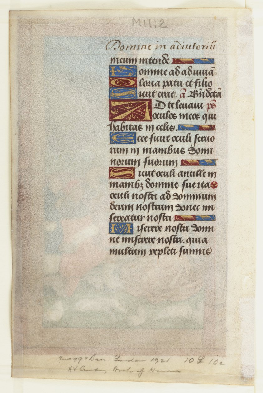 Budskap till herdarna, från en timbok, ca 1485 av Master of Guillaume Lambert