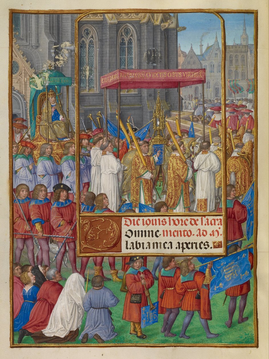 Procession för Corpus Christi av Master of James IV of Scotland