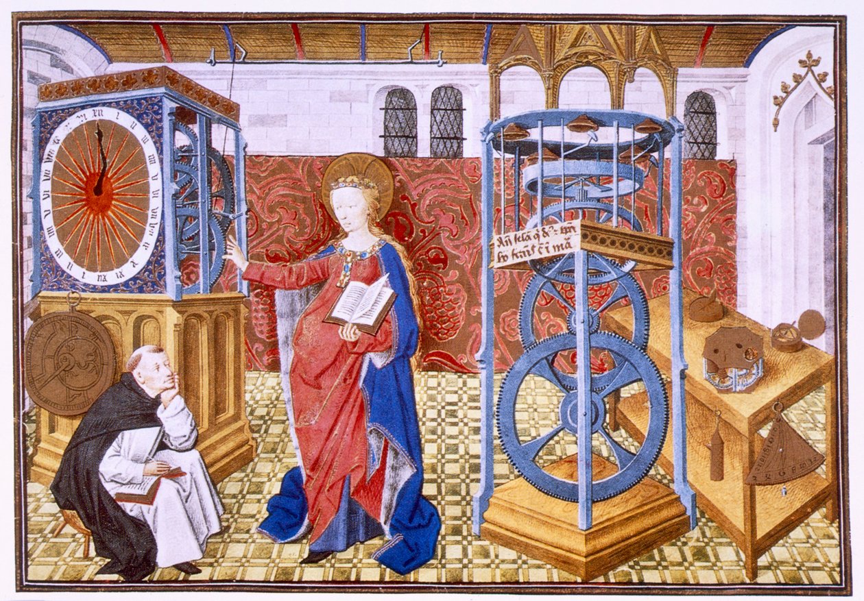 Visdom Sapience lär författaren nykterhetsföreskrifter, c1455. av Master of Jean Rolin II