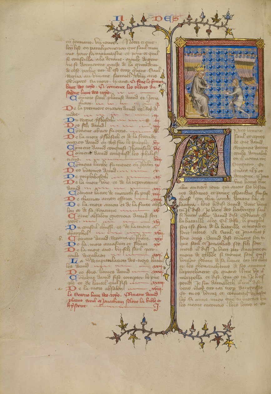 Saul före Samuel av Master of Jean de Mandeville