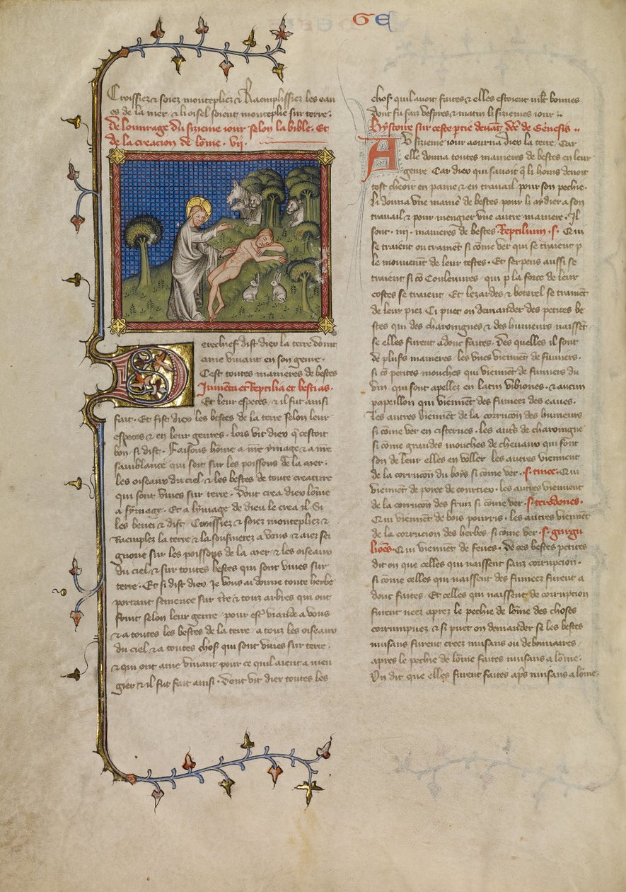Skapelsen av Adam av Master of Jean de Mandeville