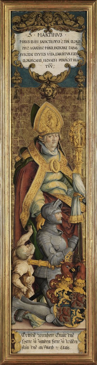 Saint Martin of Tours med Gottfried Werner von Zimmer och en tiggare av Master of Messkirch
