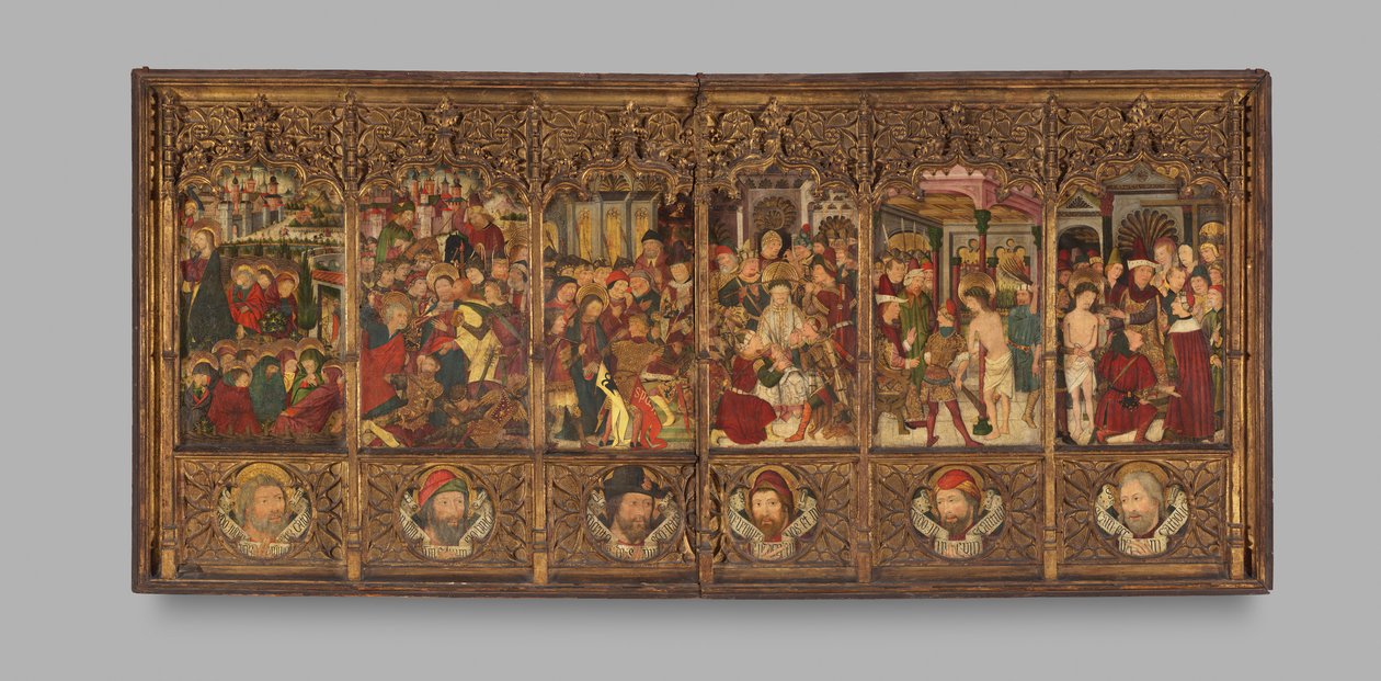 Altartavla retablo med scener från passionen, andra hälften av 1400-talet. av Master of Morata