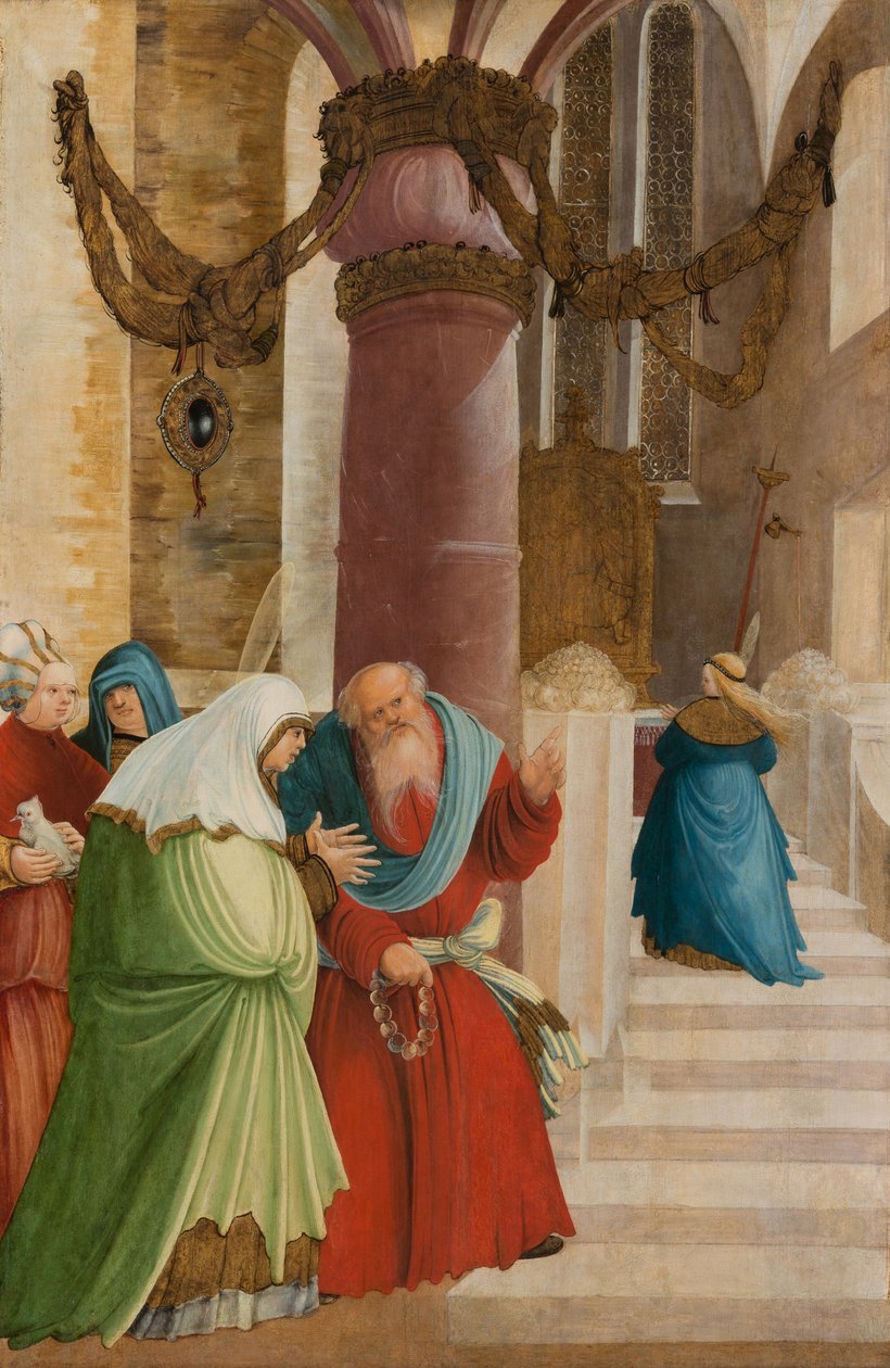 Den allra heligaste Theotokos inträde i templet, ca 1509-1510 av Master of Pulkau