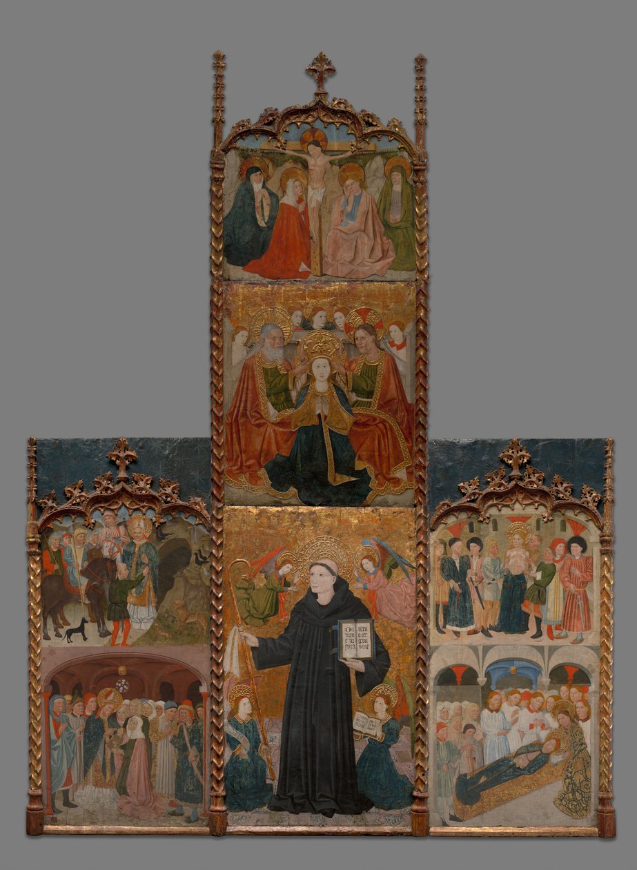 Retabell över de heliga Athanasius, Blaise och Agatha, 144045. av Master of Riglos