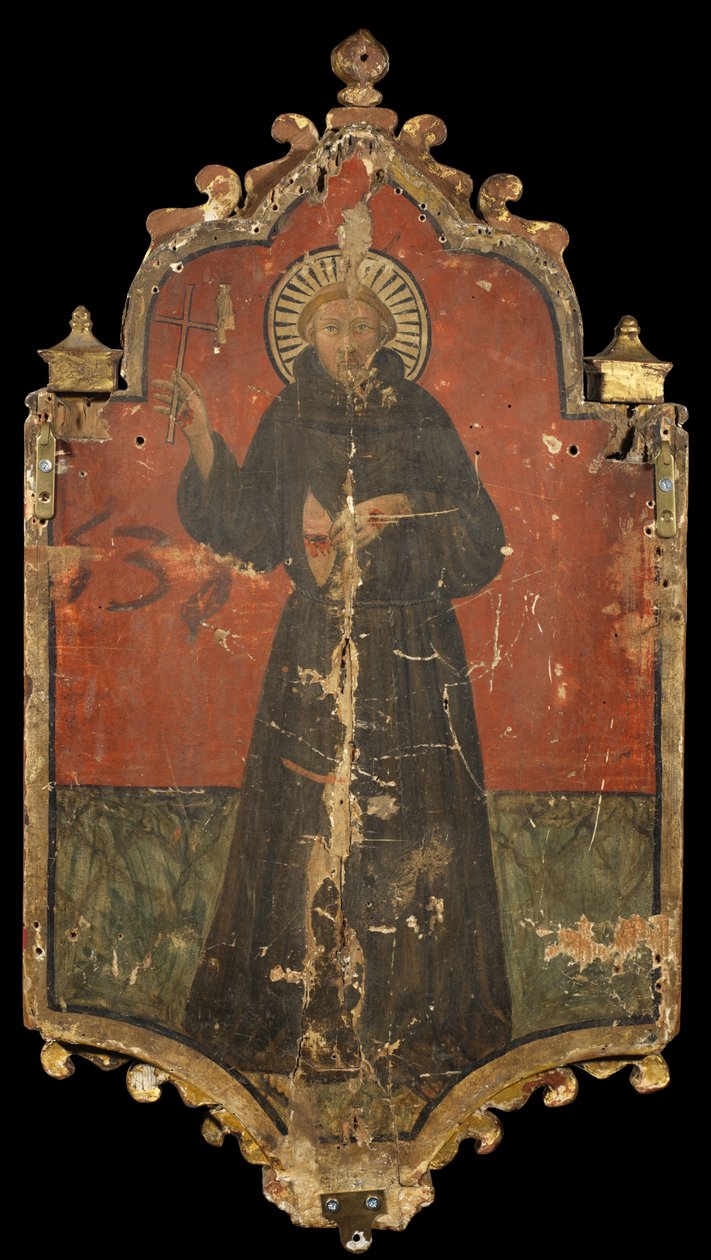 Saint Francis (verso), ca 1400 (tempera på panel) av Master of Roncaiette (attr. to)