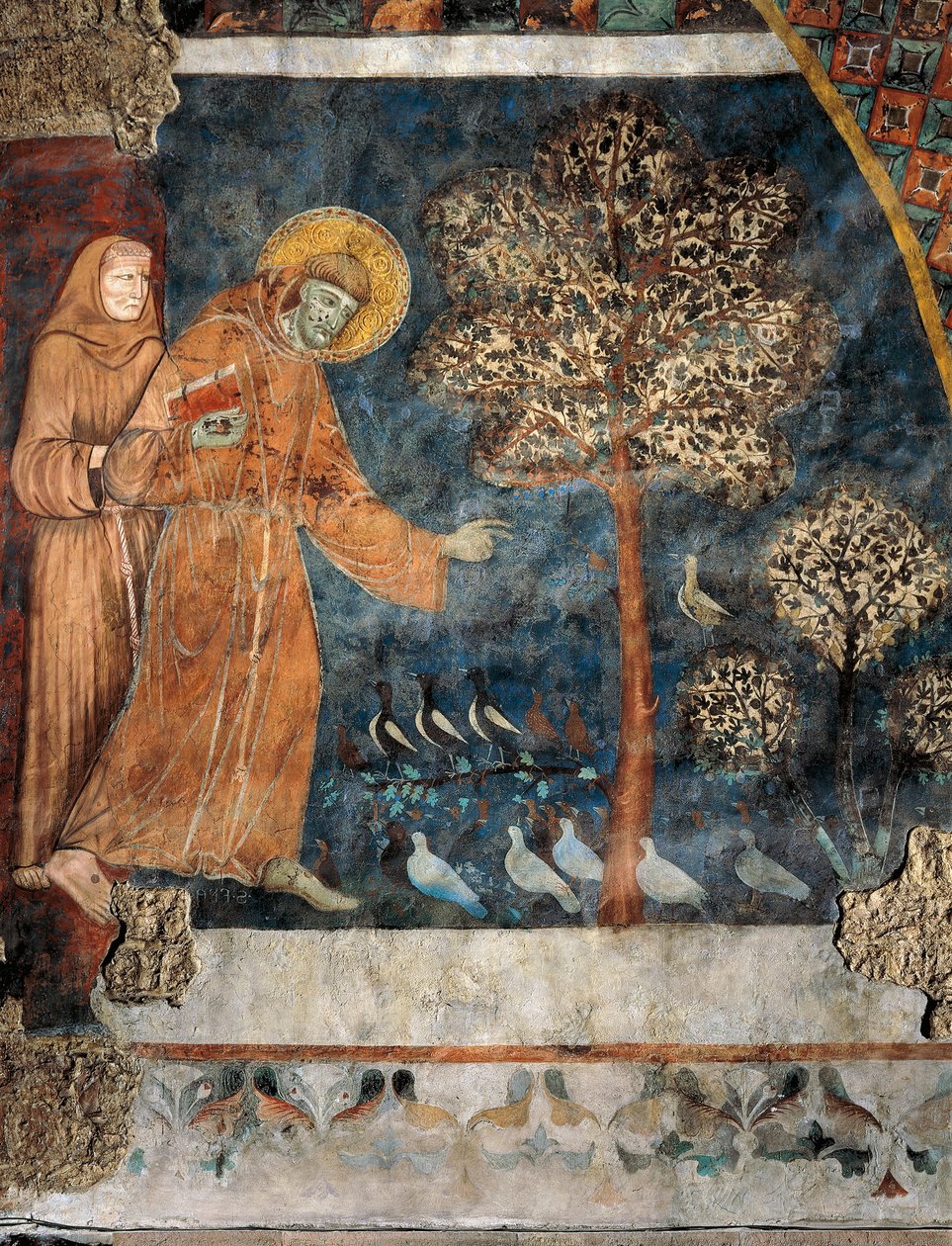 Predikar för fåglarna av Master of Saint Francis of Assisi
