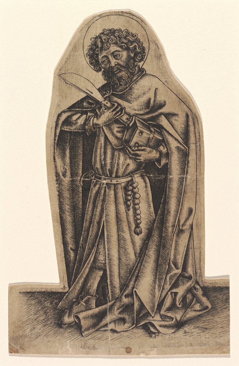 Sankt Bartolomeus av Master of Saint John the Baptist