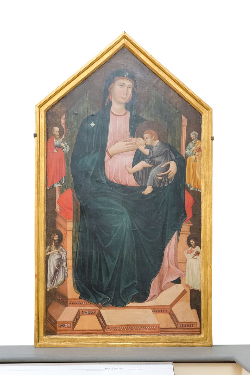Madonna och barn med helgon, ca 1300 (panel) av Master of San Gaggio
