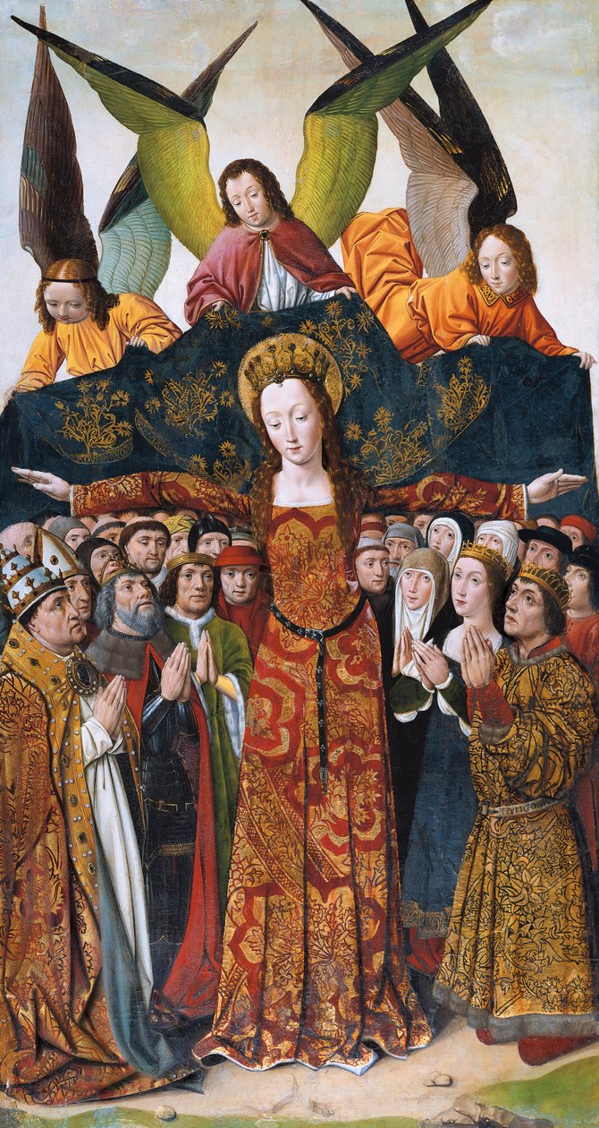 Virgin of Mercy, målning av Mästaren av Santa Maria del Campo av Master of Santa Maria del Campo