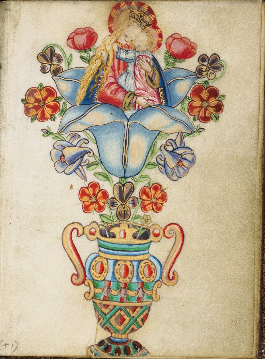 Jungfru Maria med barnet i en blommas kalk av Master of Sir John Fastolf