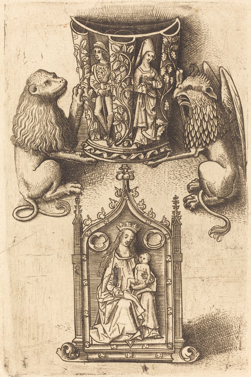Design för en bägare och en Pax av Master of St. Sebastian