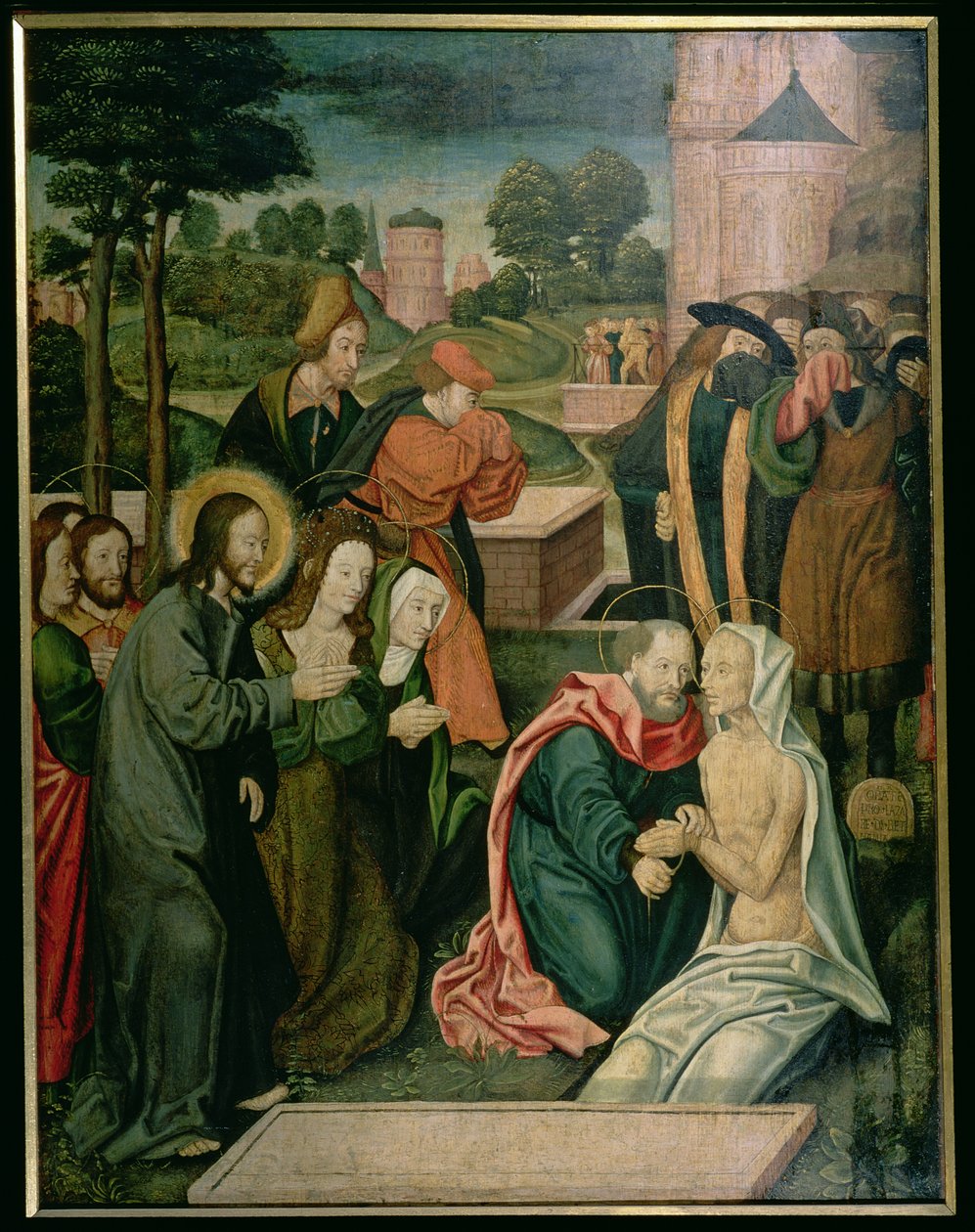 The Raising of St. Lazarus (se 160860 för par) av Master of St. Severin