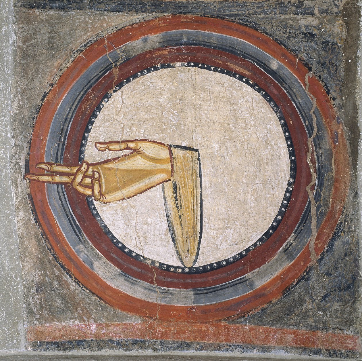 Guds hand från Sant Climent de Taüll av Master of Tahull