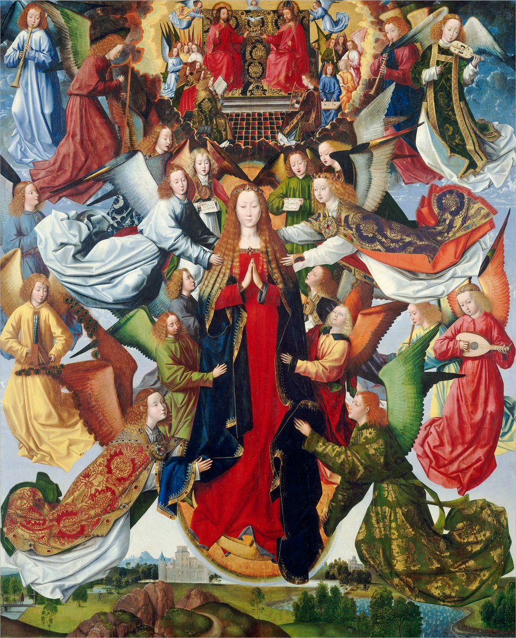 Maria, himlens drottning, ca 1485- 1500 av Master of The Legend of St. Lucy