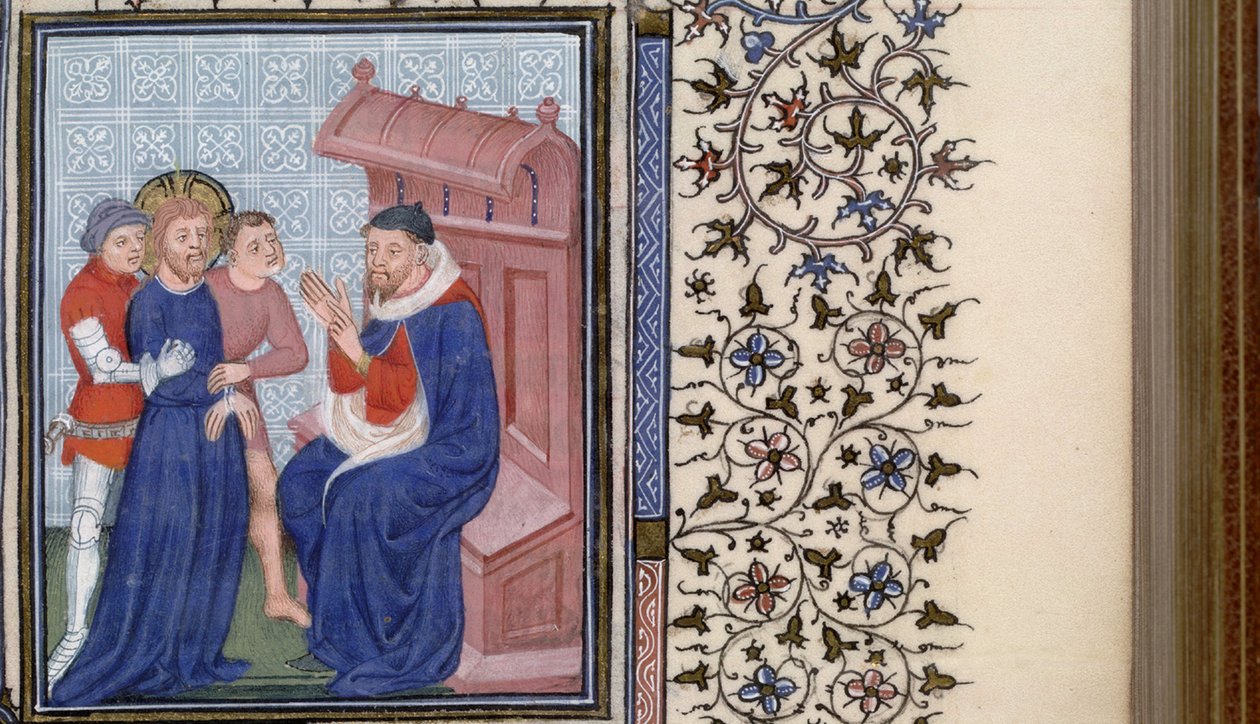 Kristus före Pilatus Timmebok, 1400-talet av Master of Troyes