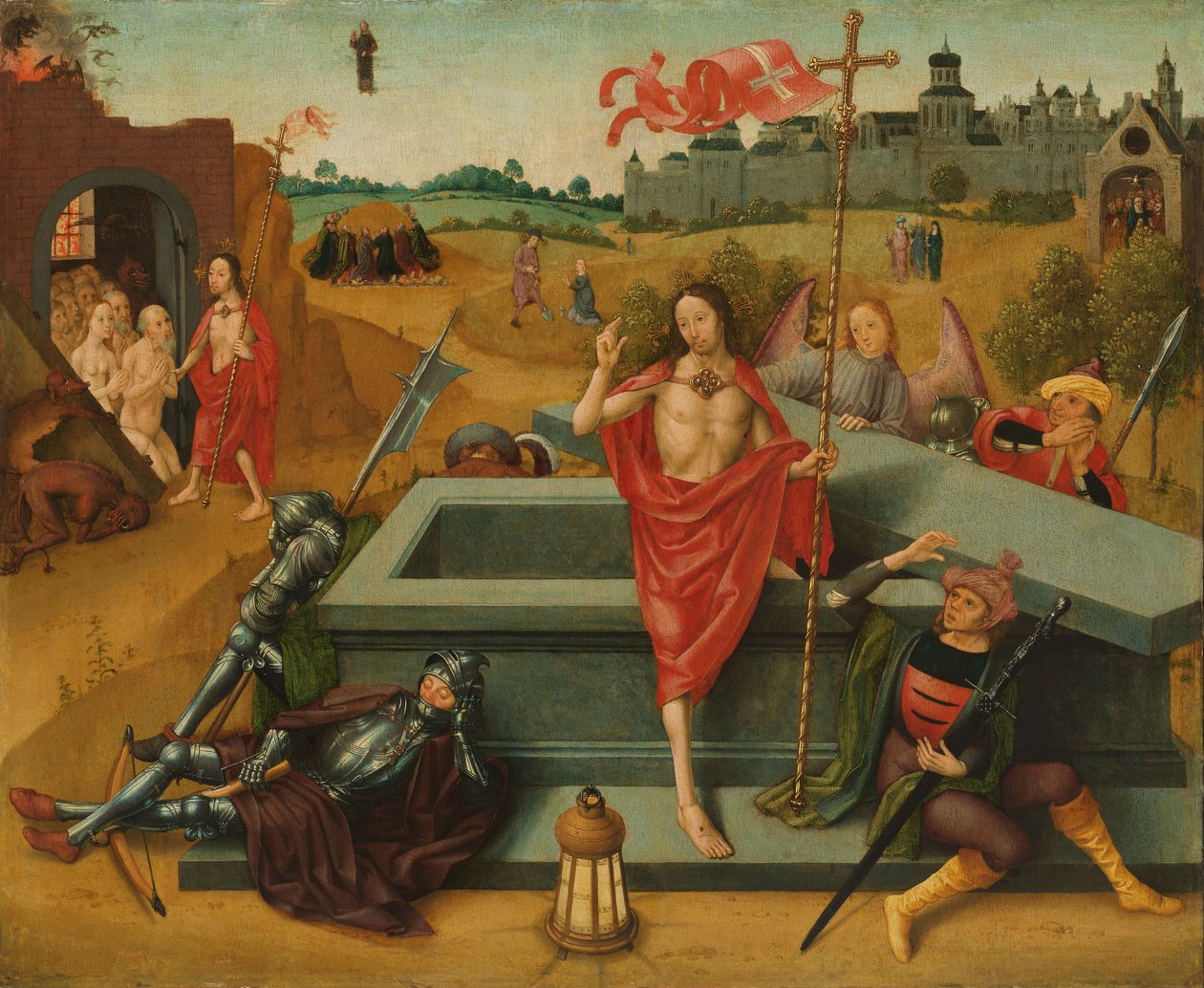 Kristi uppståndelse, ca. 1485-1500 (olja på panel) av Master of the Amsterdam Death of the Virgin