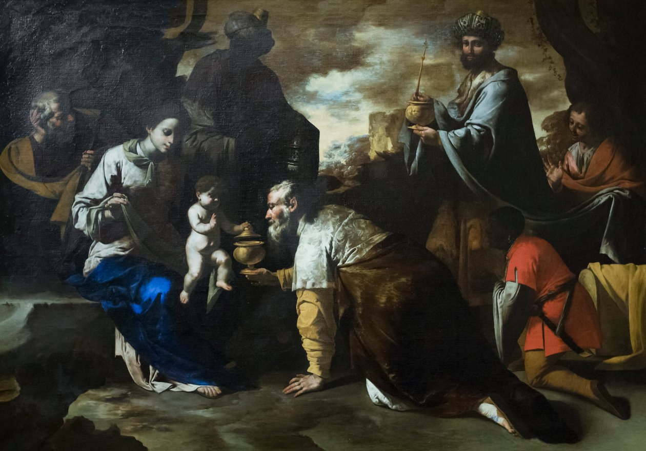 Tillbedjan av Magi av Master of the Annunciation to the Shepherds