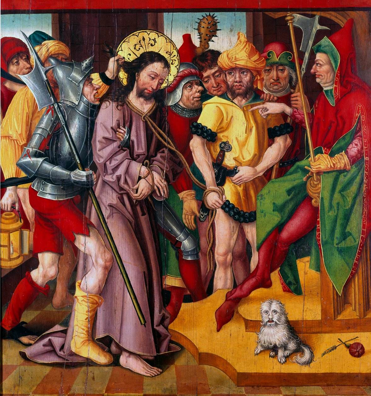 Jesus inför Herodes Antipas Panel av altartavlan av Mästarens Passion vid nejlikan i Baden (1400-talet) Dijon, Museum of Fine Arts av Master of the Baden Carnation