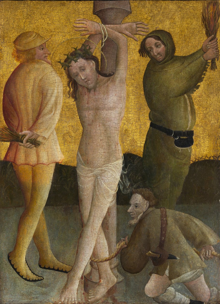 Flagelationen, ca. 1400. av Master of the Berswordt Altar