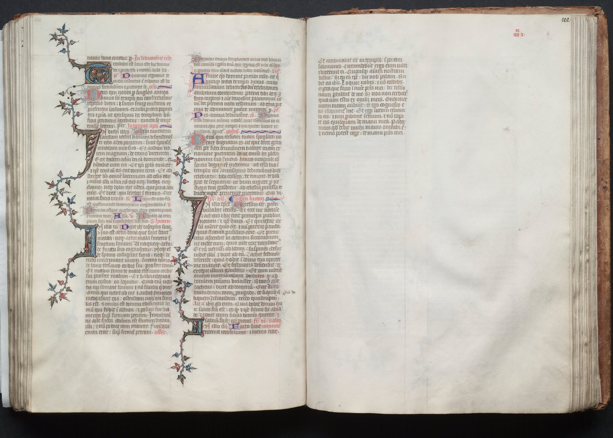 The Gotha Missal: Fol. 102r, Text, c. 1375. av Master of the Boqueteaux