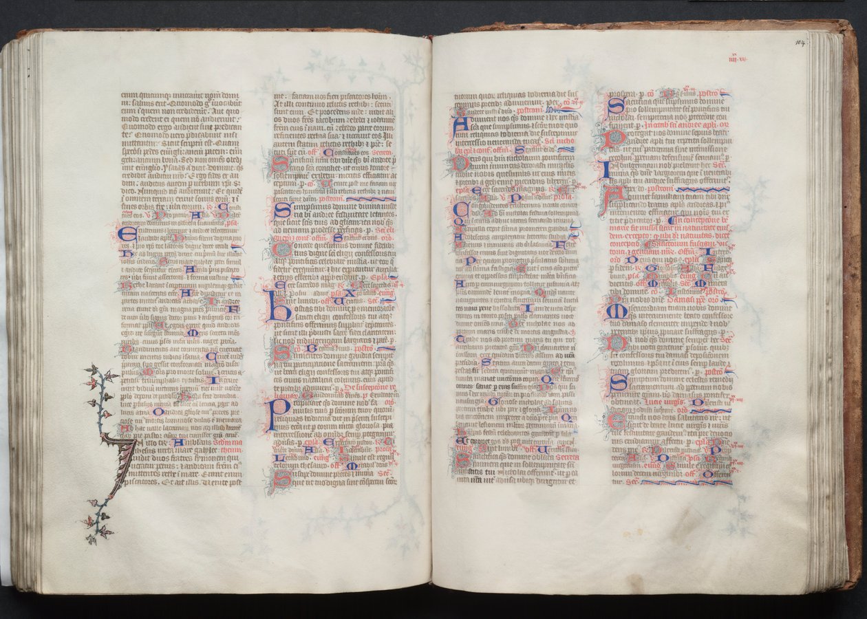 The Gotha Missal: Fol. 104r, Text, c. 1375. av Master of the Boqueteaux