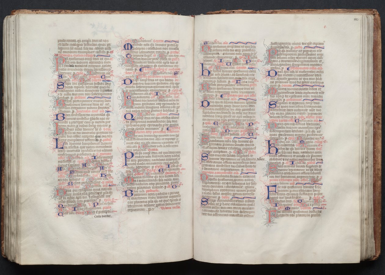 The Gotha Missal: Fol. 112r, Text, c. 1375. av Master of the Boqueteaux