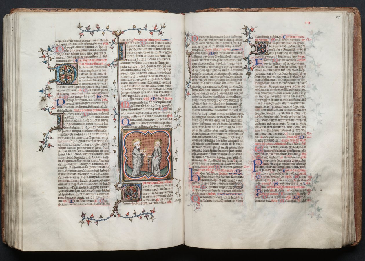 The Gotha Missal: Fol. 114v, St Peter och Paul, ca. 1375. av Master of the Boqueteaux