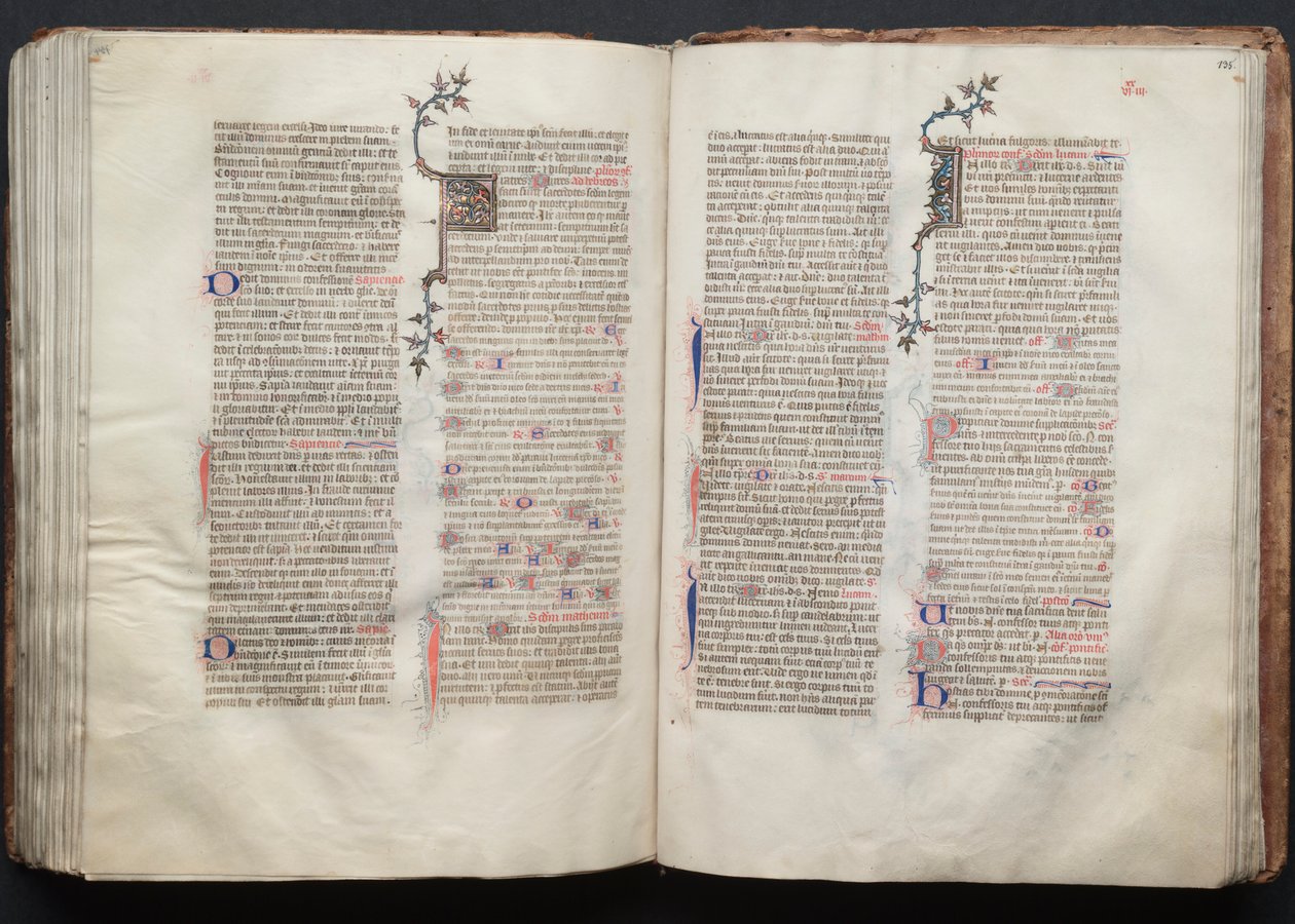 The Gotha Missal: Fol. 135r, Text, ca. 1375. av Master of the Boqueteaux