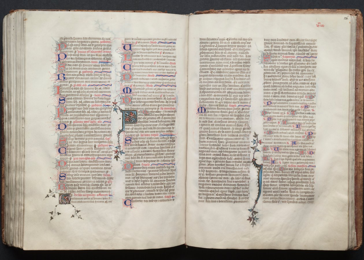 The Gotha Missal: Fol. 135v, text, ca. 1375. av Master of the Boqueteaux