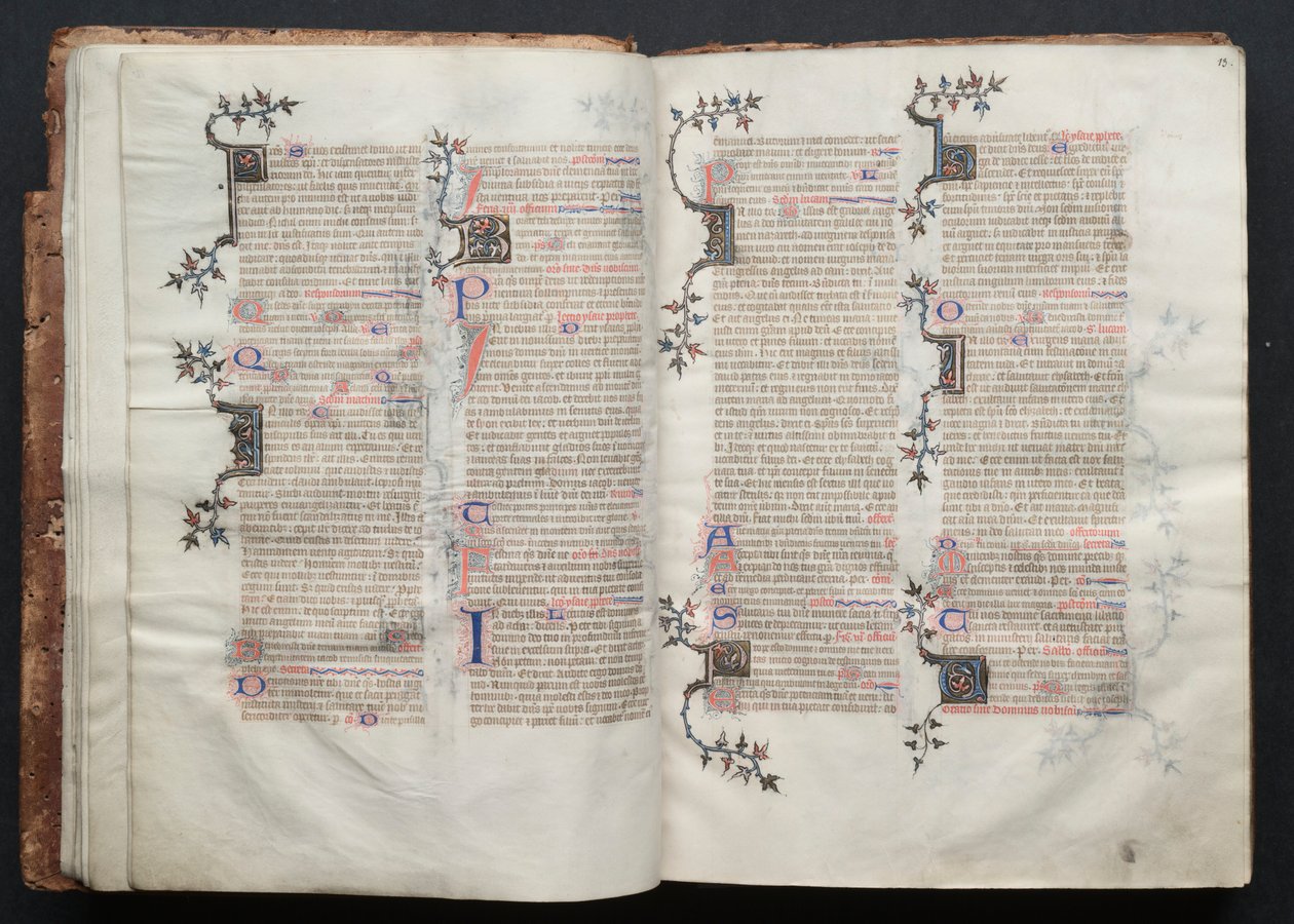 The Gotha Missal: Fol. 13r, Text , c. 1375. av Master of the Boqueteaux